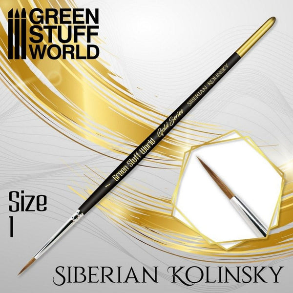 Gold Series Siberian Kolinsky Brush - Size 1