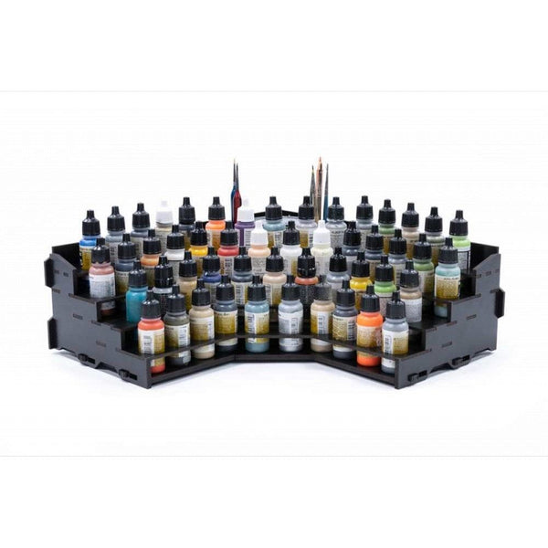 Black Paint Rack: Corner Colour Shelf Top (Dropper)
