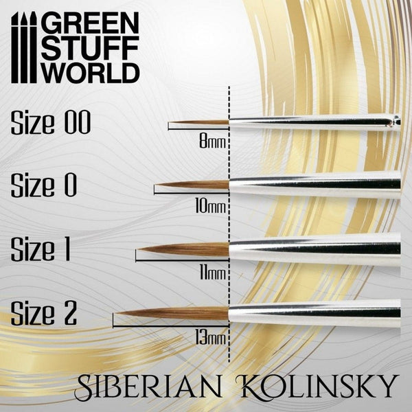 Gold Series Siberian Kolinsky Brush - Size 2