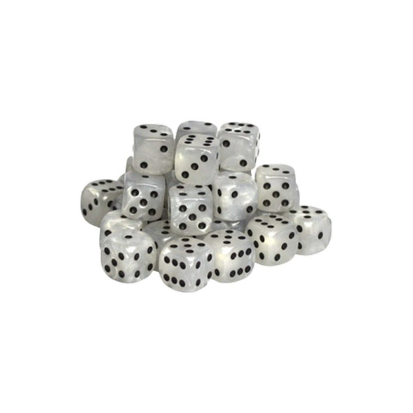 Pearl Battle Dice 25x Lifeless White 12mm