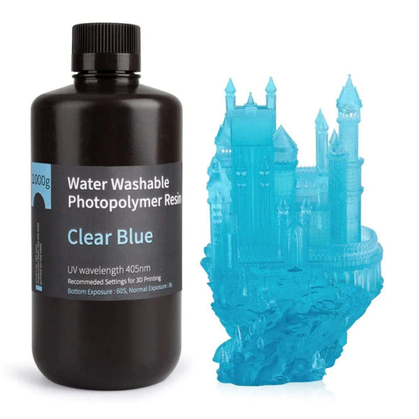 ELEGOO Water Washable Resin 1000g - Translucent Blue