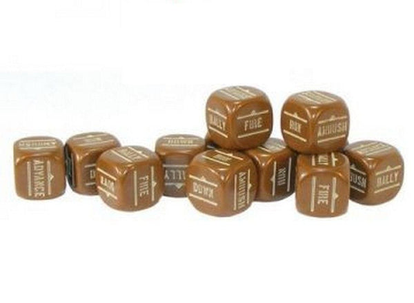 Bolt Action Orders Dice - Brown