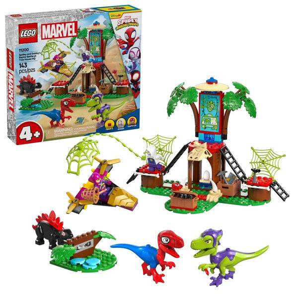 Spidey and Gobby's Raptor Battle at Tree House HQ LEGO Spider-Man 11200