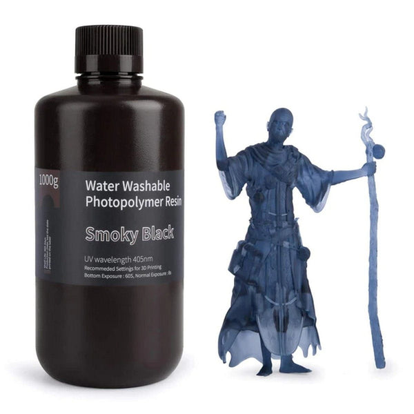 ELEGOO Water Washable Resin 1000g - Smoky Black