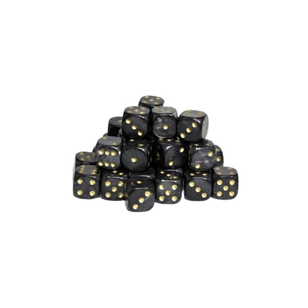Pearl Battle Dice 25x Chaos Legion Black 12mm