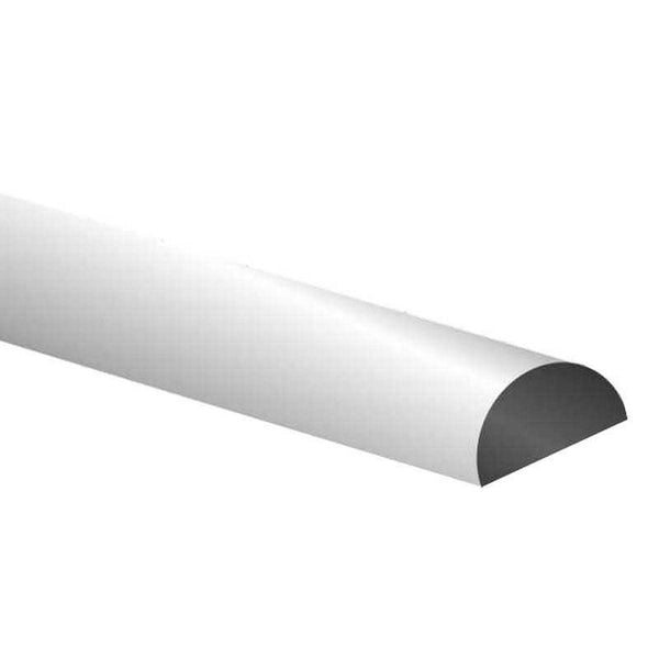 ABS Plasticard - Profile Semicircle 4mm
