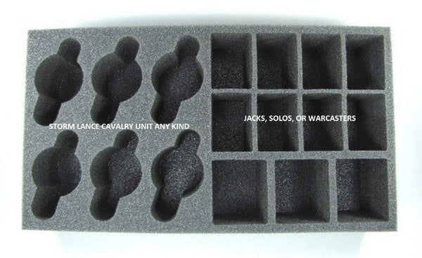 Cygnar Storm Lance Cavalry Foam Tray (Pp) (15.5" X 8.5" X 3")