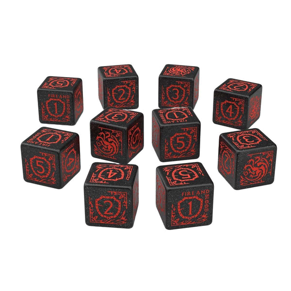 Game of Thrones: Targaryen 10x D6 Dice Set