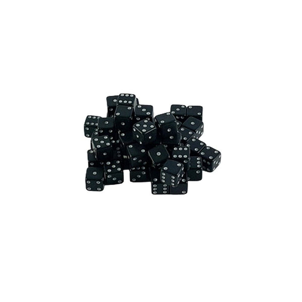Mini Battle Dice 100x Black 7mm