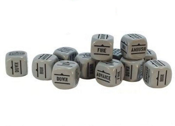 Bolt Action Orders Dice - Grey